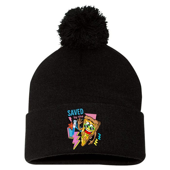 Saved By The Pizza Lab Week Medical Lab Science Lab Tech Phlebotomy Pom Pom 12in Knit Beanie