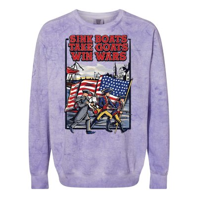 Sink Boats Take Goasts Win Wars Colorblast Crewneck Sweatshirt