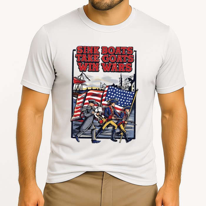 Sink Boats Take Goasts Win Wars Cooling Performance Crew T-Shirt