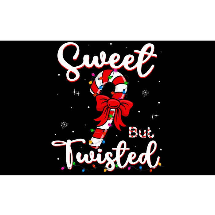 Sweet But Twisted Funny Christmas Candy Cane Xmas Holiday Bumper Sticker