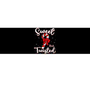 Sweet But Twisted Funny Christmas Candy Cane Xmas Holiday Bumper Sticker