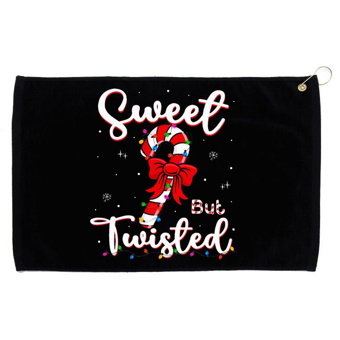 Sweet But Twisted Funny Christmas Candy Cane Xmas Holiday Grommeted Golf Towel