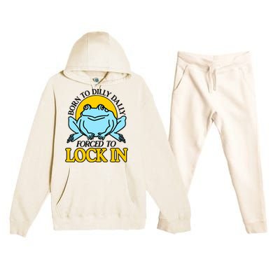 Shitheadsteve Born To Dilly Dally Frog Forced To Lock In New Premium Hooded Sweatsuit Set