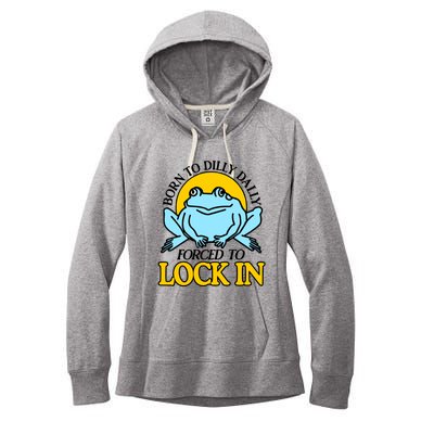 Shitheadsteve Born To Dilly Dally Frog Forced To Lock In New Women's Fleece Hoodie