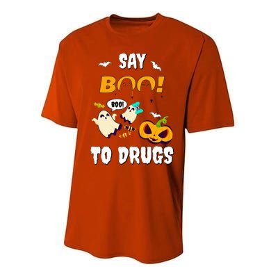 Say Boo To Drugs Red Ribbon Week Awareness Performance Sprint T-Shirt