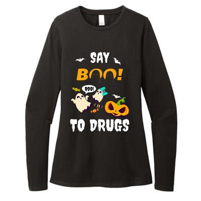 Say Boo To Drugs Red Ribbon Week Awareness Womens CVC Long Sleeve Shirt