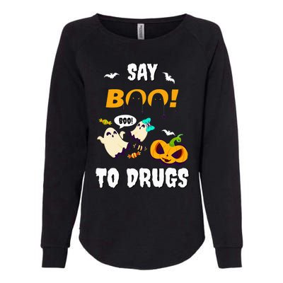 Say Boo To Drugs Red Ribbon Week Awareness Womens California Wash Sweatshirt