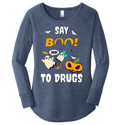 Say Boo To Drugs Red Ribbon Week Awareness Women's Perfect Tri Tunic Long Sleeve Shirt