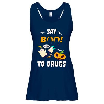 Say Boo To Drugs Red Ribbon Week Awareness Ladies Essential Flowy Tank