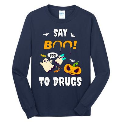 Say Boo To Drugs Red Ribbon Week Awareness Tall Long Sleeve T-Shirt