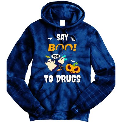 Say Boo To Drugs Red Ribbon Week Awareness Tie Dye Hoodie