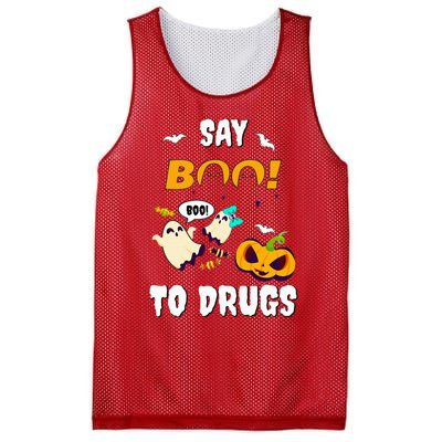 Say Boo To Drugs Red Ribbon Week Awareness Mesh Reversible Basketball Jersey Tank