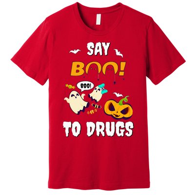 Say Boo To Drugs Red Ribbon Week Awareness Premium T-Shirt