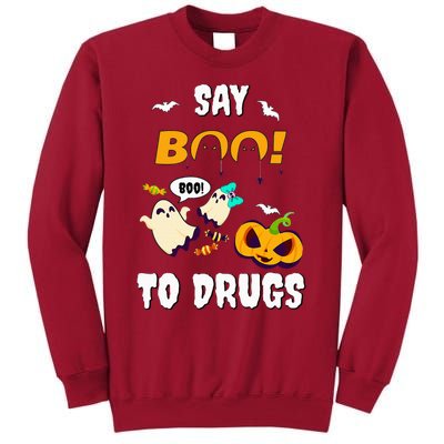 Say Boo To Drugs Red Ribbon Week Awareness Tall Sweatshirt