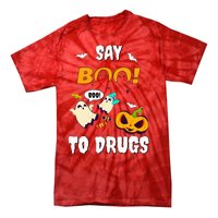 Say Boo To Drugs Red Ribbon Week Awareness Tie-Dye T-Shirt