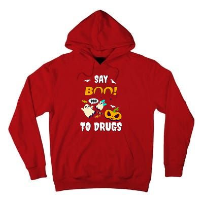 Say Boo To Drugs Red Ribbon Week Awareness Tall Hoodie