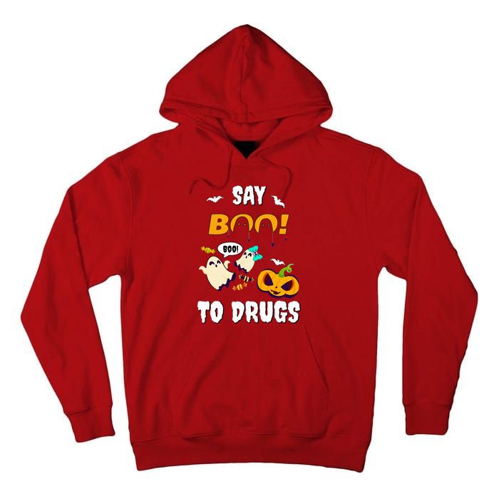 Say Boo To Drugs Red Ribbon Week Awareness Tall Hoodie