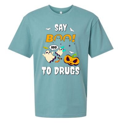 Say Boo To Drugs Red Ribbon Week Awareness Sueded Cloud Jersey T-Shirt