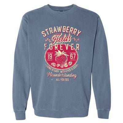 Straw Berry Tields Forever 1967 Vintage Garment-Dyed Sweatshirt