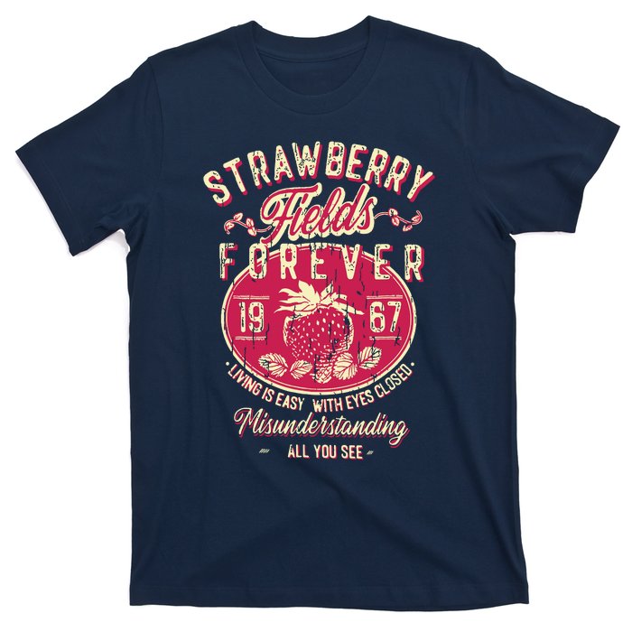 Straw Berry Tields Forever 1967 Vintage T-Shirt