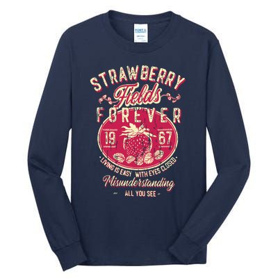 Straw Berry Tields Forever 1967 Vintage Tall Long Sleeve T-Shirt