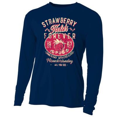 Straw Berry Tields Forever 1967 Vintage Cooling Performance Long Sleeve Crew