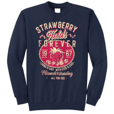 Straw Berry Tields Forever 1967 Vintage Tall Sweatshirt