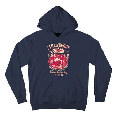 Straw Berry Tields Forever 1967 Vintage Tall Hoodie