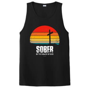 Sober By The Grace Of God Aa Recovery Christian Sobriety PosiCharge Competitor Tank