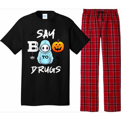 Say Boo To Drugs Funny Halloween Red Ribbon Week Awareness Pajama Set