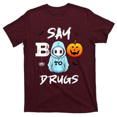 Say Boo To Drugs Funny Halloween Red Ribbon Week Awareness T-Shirt