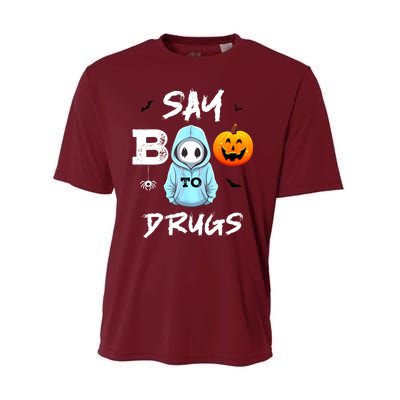 Say Boo To Drugs Funny Halloween Red Ribbon Week Awareness Performance Sprint T-Shirt