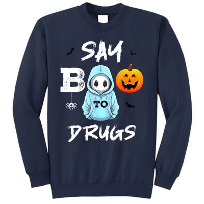 Say Boo To Drugs Funny Halloween Red Ribbon Week Awareness Sweatshirt