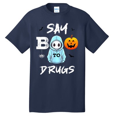 Say Boo To Drugs Funny Halloween Red Ribbon Week Awareness Tall T-Shirt