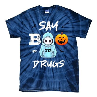 Say Boo To Drugs Funny Halloween Red Ribbon Week Awareness Tie-Dye T-Shirt