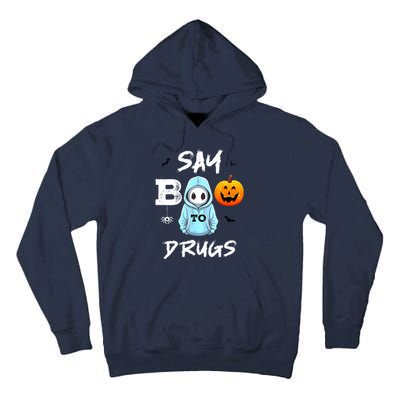 Say Boo To Drugs Funny Halloween Red Ribbon Week Awareness Tall Hoodie