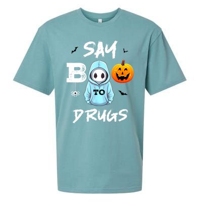 Say Boo To Drugs Funny Halloween Red Ribbon Week Awareness Sueded Cloud Jersey T-Shirt