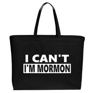 Steve Berthiaume The Wearing I Cant Im Mormon Cotton Canvas Jumbo Tote