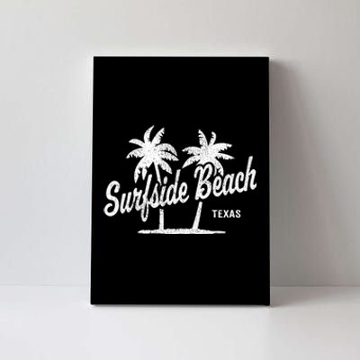 Surfside Beach Texas Vintage 70s Palm Trees Graphic Canvas