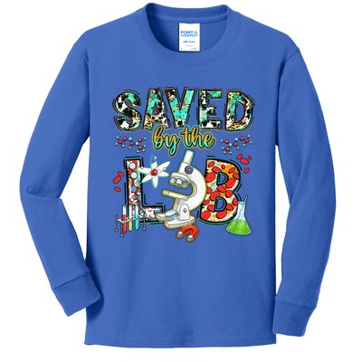 Saved By The Lab Week Medical Laboratory Science Professor Kids Long Sleeve Shirt