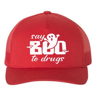 Say Boo To Drugs Funny Halloween Red Ribbon Week Awareness Yupoong Adult 5-Panel Trucker Hat