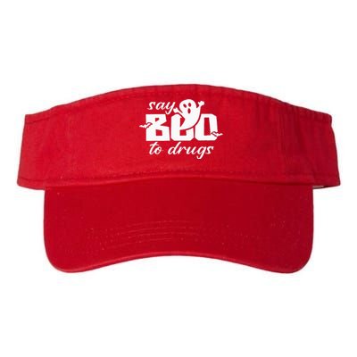 Say Boo To Drugs Funny Halloween Red Ribbon Week Awareness Valucap Bio-Washed Visor