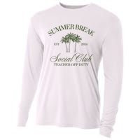 Summer Break Teacher Off Duty Cooling Performance Long Sleeve Crew