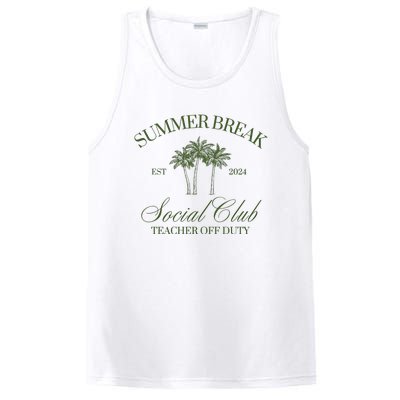 Summer Break Teacher Off Duty PosiCharge Competitor Tank