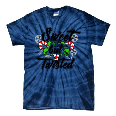 Sweet But Twisted Candycane Funny Christmas Gift Dults Gift Tie-Dye T-Shirt