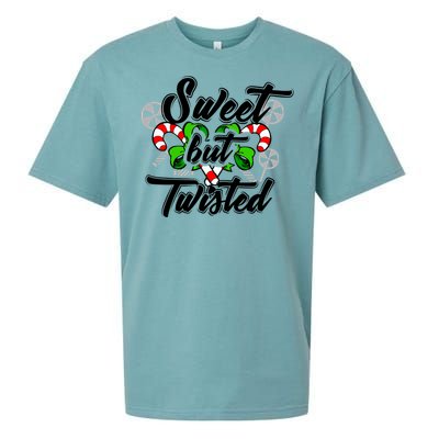 Sweet But Twisted Candycane Funny Christmas Gift Dults Gift Sueded Cloud Jersey T-Shirt