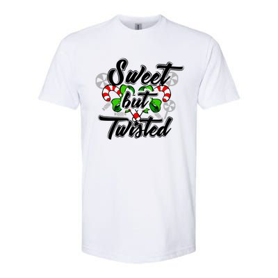 Sweet But Twisted Candycane Funny Christmas Gift Dults Gift Softstyle CVC T-Shirt