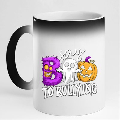 Say Boo To Bullying Orange Anti Bullying Unity Day Halloween 11oz Black Color Changing Mug