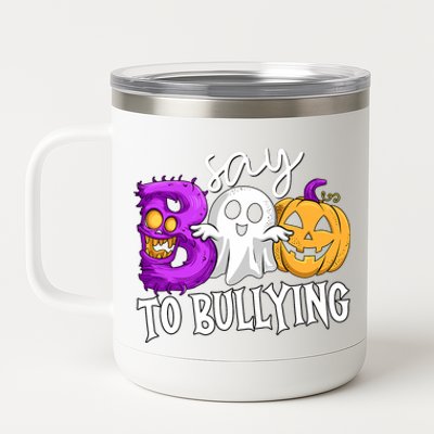 Say Boo To Bullying Orange Anti Bullying Unity Day Halloween 12 oz Stainless Steel Tumbler Cup