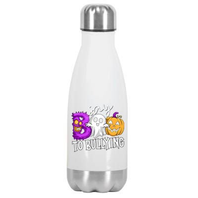 Say Boo To Bullying Orange Anti Bullying Unity Day Halloween Stainless Steel Insulated Water Bottle